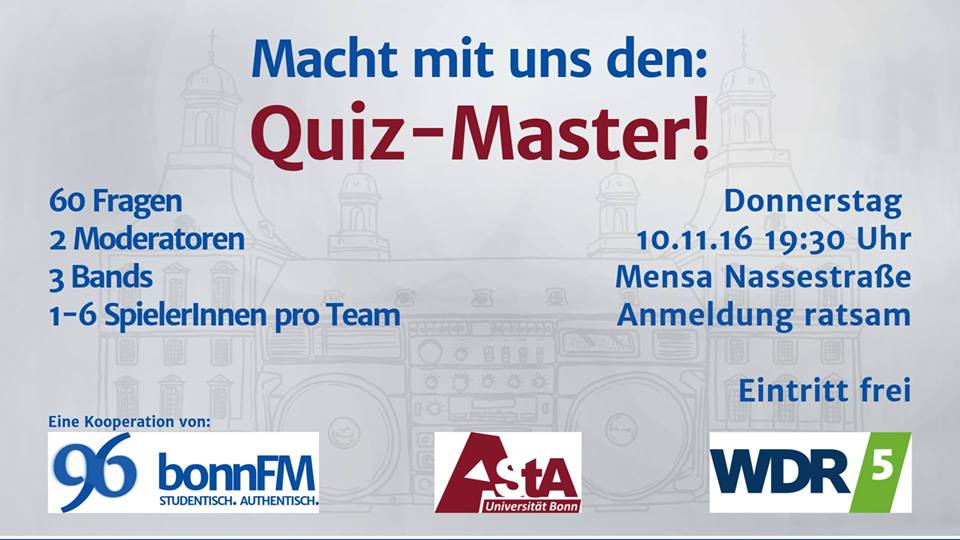 Read more about the article WDR 5 Quiz-Master kommt an die Universität Bonn