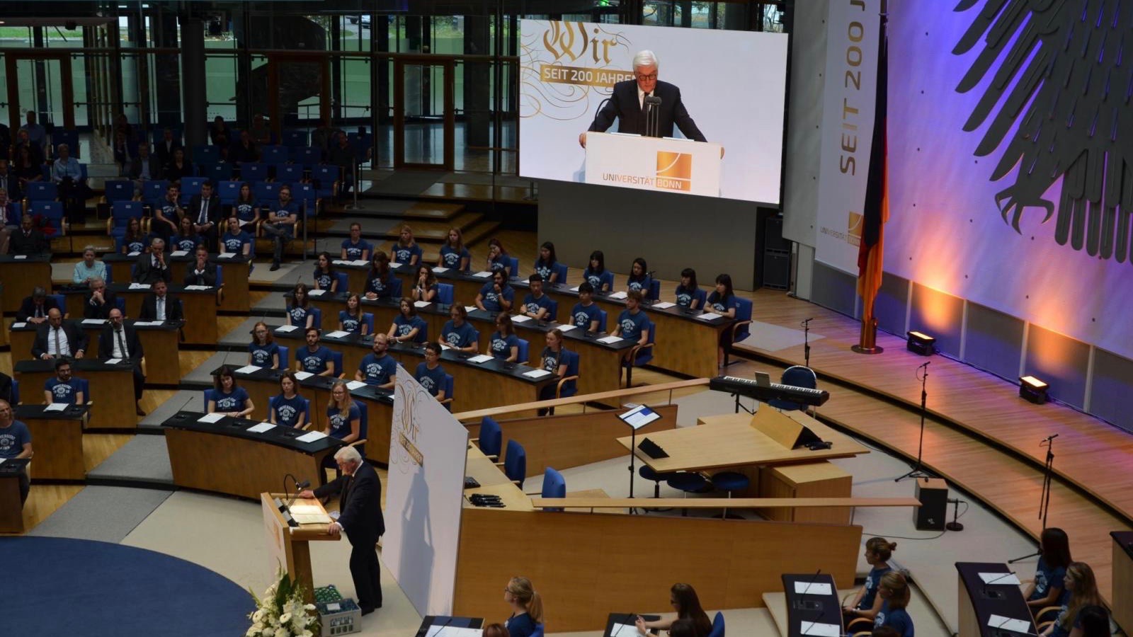 You are currently viewing Höhepunkt des Jubiläumsjahres – Steinmeier beim Festakt zu 200 Jahren Uni Bonn