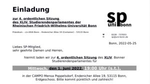 Read more about the article SP Sitzung am 1. Juni 2022
